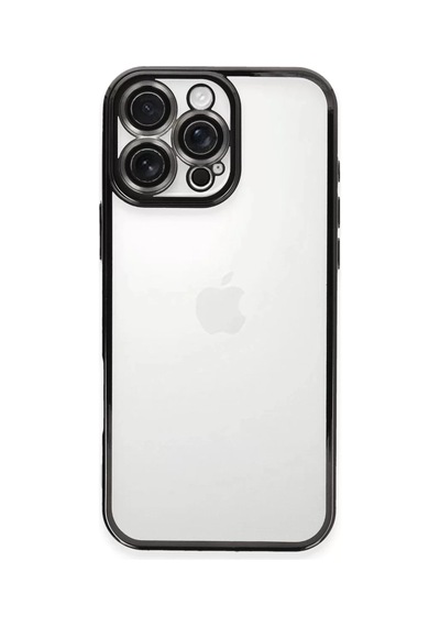 Newface Apple İphone 16 Pro Max Kılıf Razer Lensli Silikon - Siyah