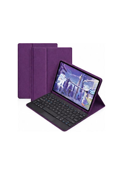 Microcase Samsung Uyumlu Galaxy Tab A11 Plus 11 İnch Tablet İçin Bluetooth Touchpad Klavye + Standlı Kılıf - Bkk5
