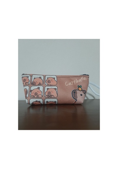 Owl Bag Capybara 2 Nolu Desenli Kalemlik - Makyaj Çantası Diğer