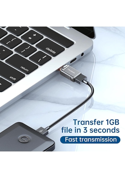 Lexroo Ot-8730 Usb To Type-c Çevirici Soket Converter Gri Standart