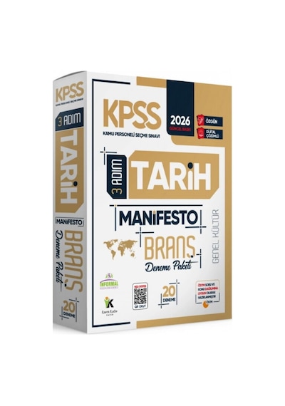 İnformal Yayınları 2026 Kpss Genel Kültür 3 Adım Tarih Manifesto Branş 20 Deneme