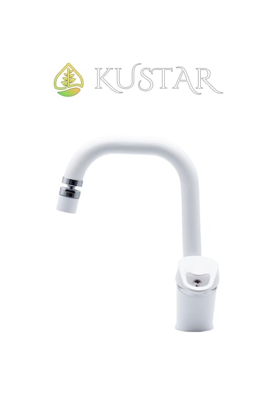 Kustar Lexus Beyaz Mix Kuğu Aç Kapa Banyo Oynar Başlık 360 Ayarlanabilir Lavabo Bataryası