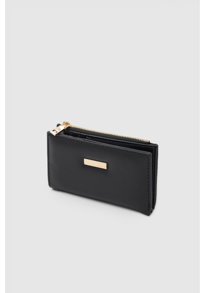 Shule Bags Aster Yumuşak Dokulu Kadın Cüzdan Siyah