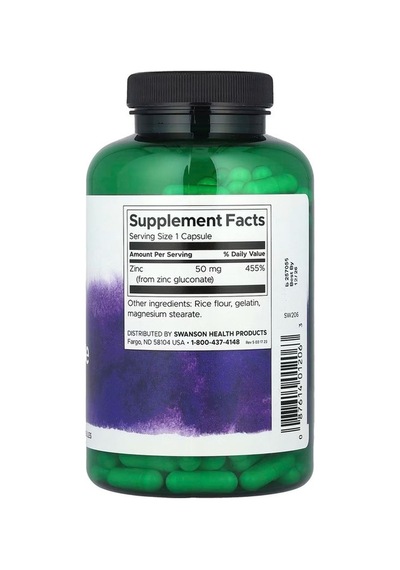 Zinc Glukonat, 50 Mg, 250 Kapsül. Usa Menşei.dmmedicine'den