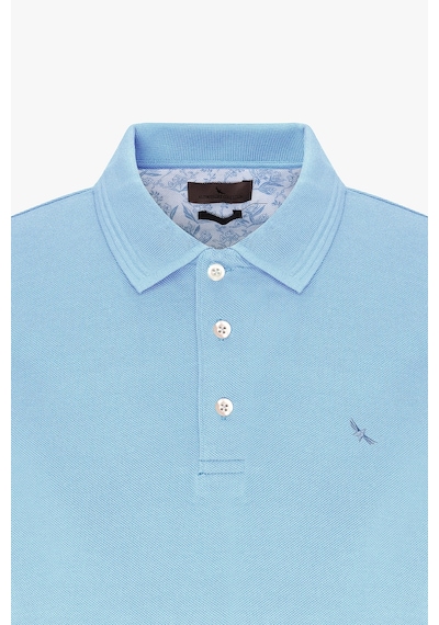 Ac&Co / Altınyıldız Classics Erkek Slim Fit Dar Kesim Polo Yaka Pamuk Kısa Kollu Tişört Açık Mavi