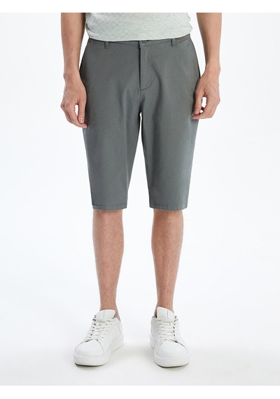 Lcwaıkıkı Classic Yeşil Standart Kalıp Gabardin Erkek Şort