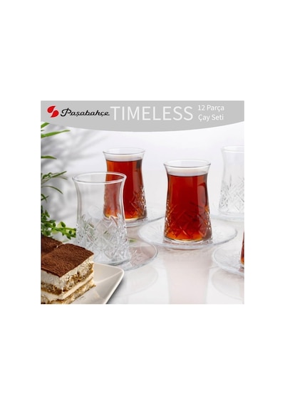 Timeless Çay Bardağı Ve Çay Tabağı Seti 12 Kişilik 24 Parça Diğer