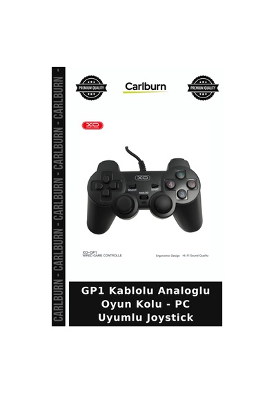 Gp1 Kablolu Analoglu Oyun Kolu - Pc Uyumlu Joystick Donanım Sistem Hobi Gereci