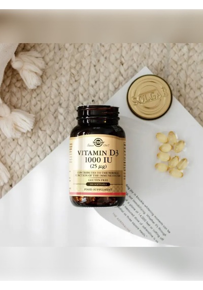 Solgar Vitamin D3 1000 Iu 25 Μg 100 Yumuşak Jelatin Kapsül