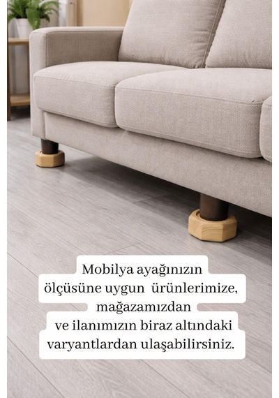Robot Süpürge İçin Ahşap Koltuk Baza Yükseltici 4cm Yükseltir, Çap.5 Oyuklu Takoz 1 Adet