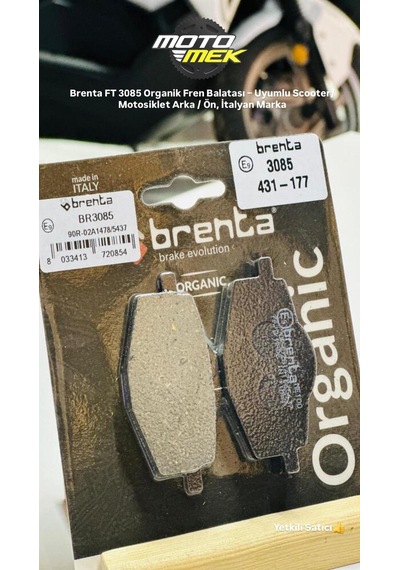 Rks Freccıa 125 Freccıa 150 Vrs 125 Brenta Ft 3085 Organik Arka Fren Balatası