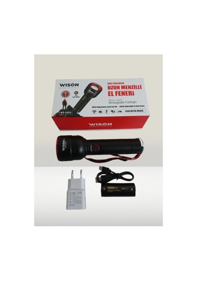 Wıson Ws-5572 20w Uzun Menzilli Şarjlı Metal El Feneri