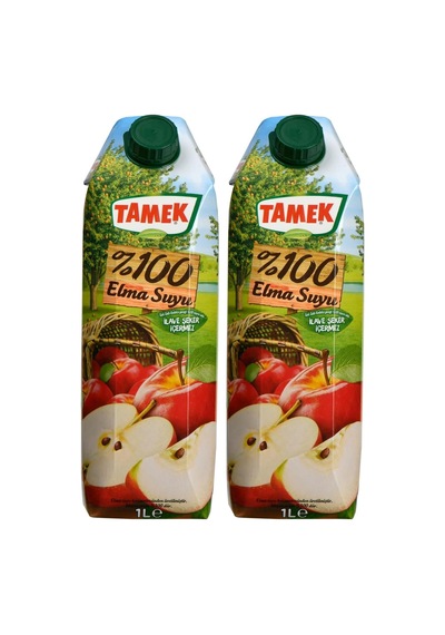 %100 Elma Suyu 1 L 2li Paket