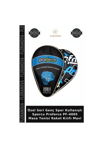 Özel Seri Genç Spor Kullanışlı Sporcu Proforce Pf-4005 Masa Tenisi Raket Kılıfı Mavi