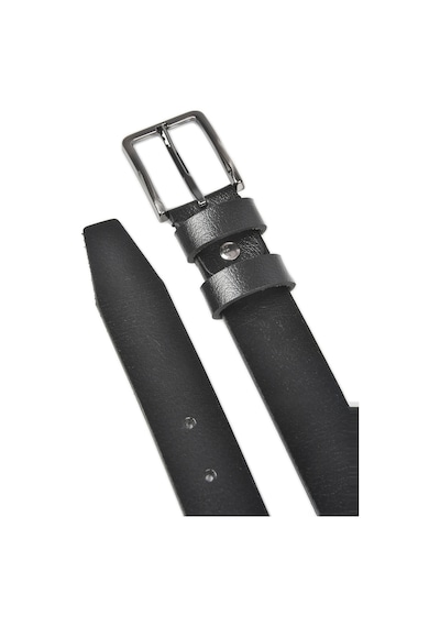 Deepsea Erkek Siyah Hakiki Deri Klasik Kemer 3,5 Cm Kumaş Pantolon Kemeri 2502635 Siyah
