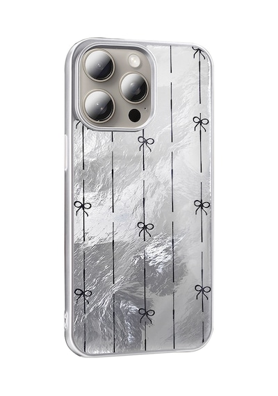 Apple     Uyumlu iPhone 15 Pro Max Kılıf Desenli Zore Mep Kapak İncili Fiyonk