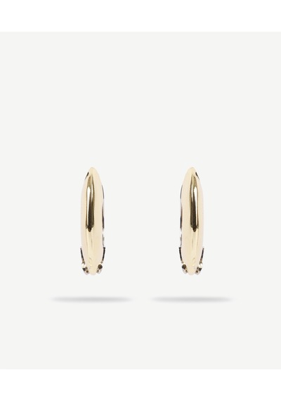 Yargıcı Gold Ve Silver Detaylı Halka Küpe 25kkbj8189x 320 Altın - Gümüş