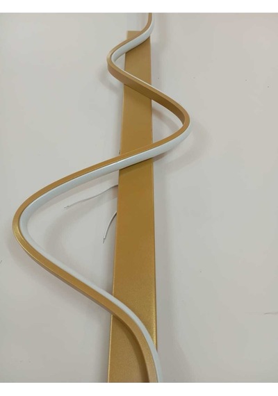 Tuna / Aplik / 120x24 Cm / Gold Gövde / 3 Renk Işık / 3 Yıl Garan Antrasit