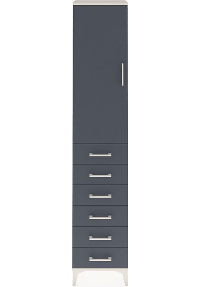 Arges Dolap 3 Raflı 6 Çekmeceli Tek Kapaklı 44x30x221 Aytaşı-... Aytaşı