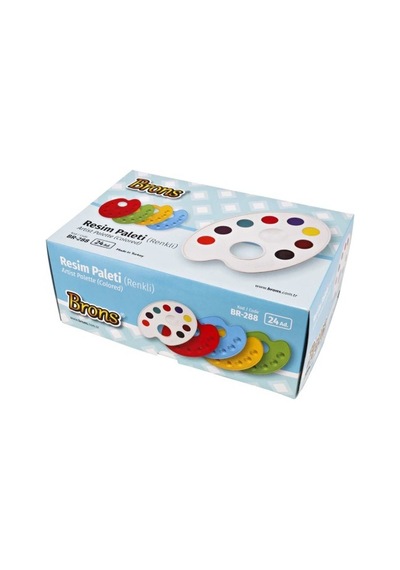 Brons Resim Paleti Plastik Renkli Küçük Br-288
