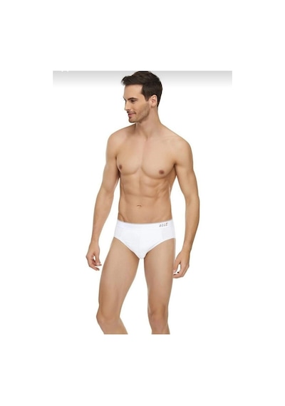 Tutku Elit 1351 Erkek Elestan İnce Bel Kemerli Slip Tekli Beyaz