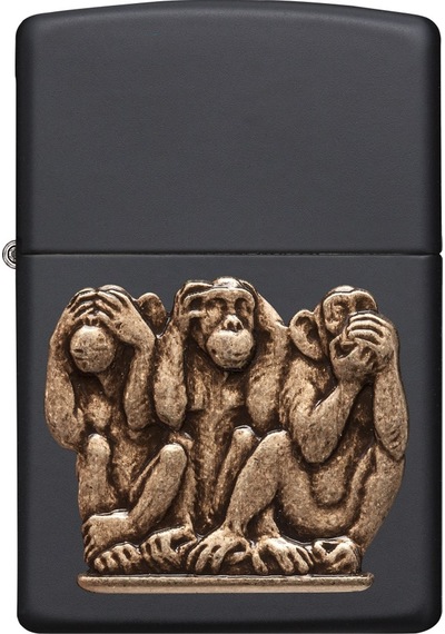 Zippo 218 Three Monkeys Çakmak Çok Renkli