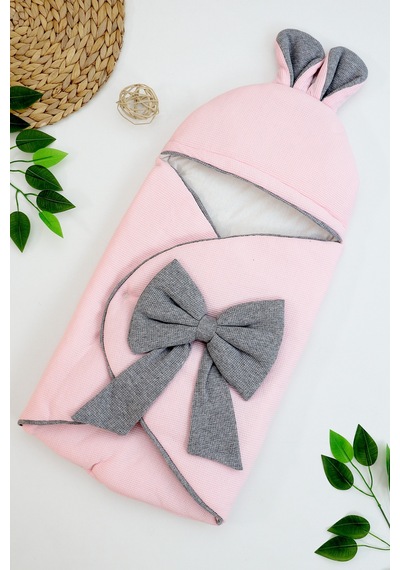 Kız Bebek Süslü Puset Kundak Battaniye Bebek Çanta Anakucağı Seti Stl6958 Pembe