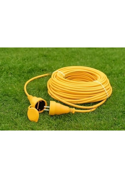 Seyyar Uzatma Kablosu, Erkek Ve Dişi Fiş Kaplinli, Kapaklı Prizli, 3x2.5 Mm, Kalın Kablo, Bahçe, Şantiye, Atölye Ve Dış Mekan Kullanımına Uygun, Güvenli Güç Bağlantı Kablosu 20 Metre