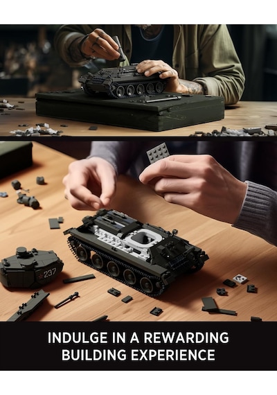 T34/85 Askeri Tank İnşaat Oyuncağı, Ww2 Sıkıştırma Elemanları Panzer Model Koleksiyonu, Yetişkinler İçin Hedi