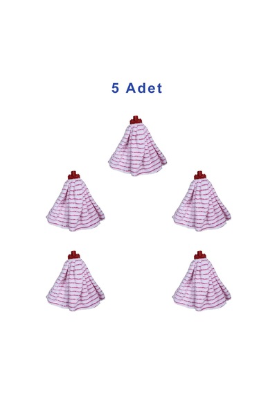 Wellsoft Tesa Yedek Mop/ıslak Mop/paspas Ucu/püskül - Mikrofiber - 5 Adet Genel