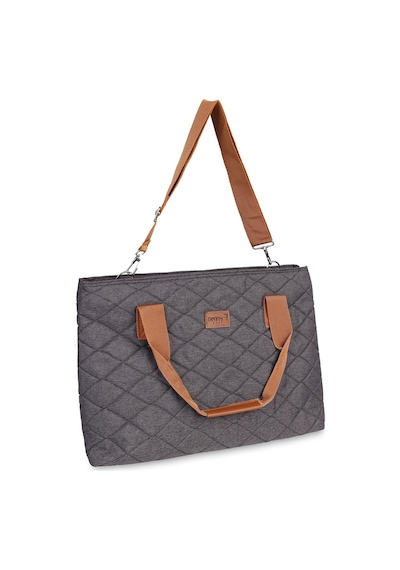 Nenny Baby Kapitoneli Mommy Bag Anne Bebek Bakım Çantası - Gri Füme