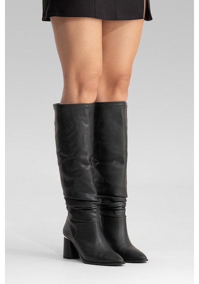 Luvishoes Luvi Shoes 120 Siyah Cilt Kadın Çizme Siyah