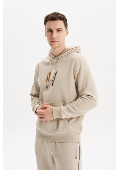 AR-MA Arma Erkek Kapüşonlu Sweatshirt Kanguru Cepli, 3 İplik Şardonlu, Regular Fit, %70 Pamuk %30 Polyester K30254628502 Bej AR-MA Arma Erkek Kapüşonlu Sweatshirt Kanguru Cepli, 3 İplik Şardonlu, Regular Fit, %70 Pamuk %30 Polyester K30254628502 Bej