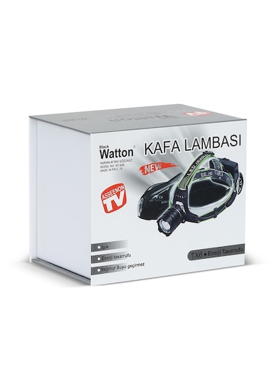 Watton Wt-626 Tx6 Led Şarjlı Kafa Lambası Siyah