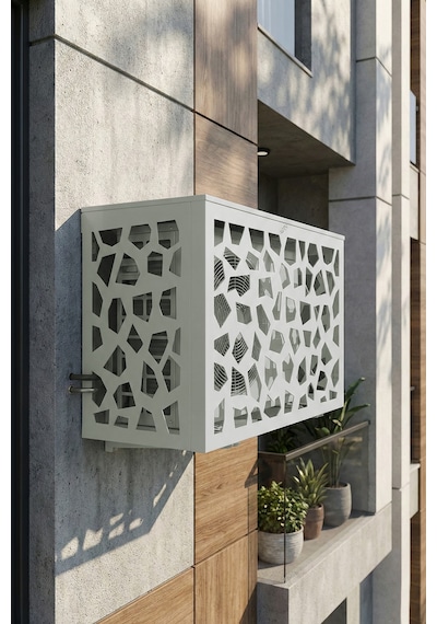 Klima Motoru/dış Ünite Gizleme/koruma Kafesi Xl 120x62x150 H Stone Gri