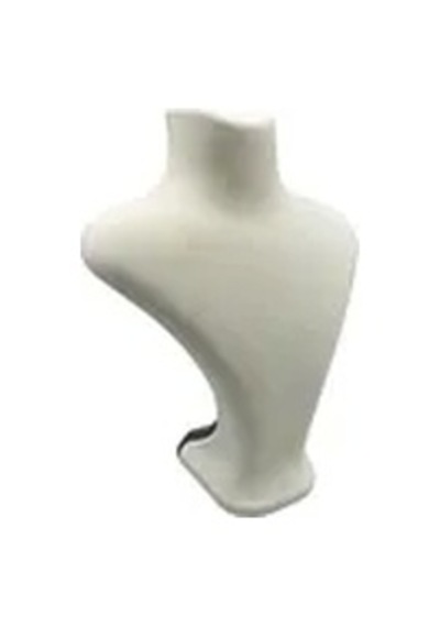Yerli Üretim Londra Model Süet Kumaş Krem Renk 22/18 Cm Kolye Sergileme Mankeni Çok Renkli