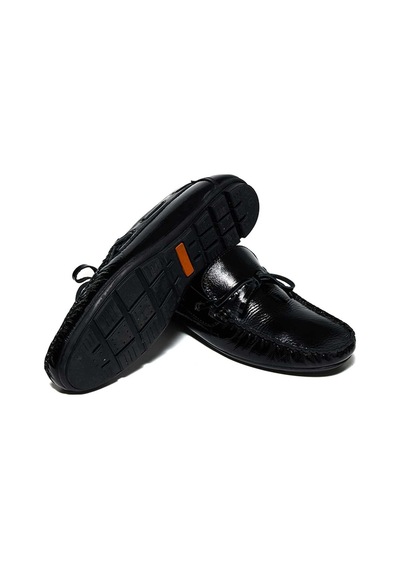 Bestello Fiyonklu Poli Taban Loafer028-2088-24y Erkek Ayakkabı Siyah Rugan