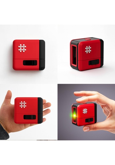 15m Menzilli Mini Çapraz Çizgi Lazer Yeşil Işın Otomatik Kendini Düzleme Bataryalı Usb Şarjlı