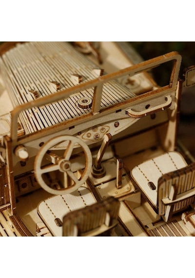 Rokr Mc701 Asker Ordu Arabası Army Field Car Dıy Minyatür Maket Model Seti Ahşap 3d Wooden Puzzle 3d Model Kit Detaylı Dekoratif Hobi Seti Ahşap Maket