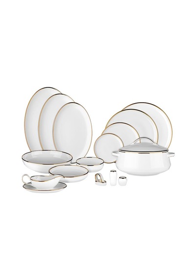Evaliza Hanedan Yemek Takımı 60 Parça Shiny Alto Gold