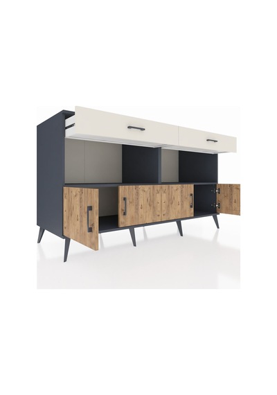 Kronos Konsol 2 Raflı 2 Çekmeceli 4 Kapaklı 176x59x99 Antrasit-ça Antrasit-çam/aytaşı Kronos Konsol 2 Raflı 2 Çekmeceli 4 Kapaklı 176x59x99 Antrasit-ça Antrasit-çam/aytaşı