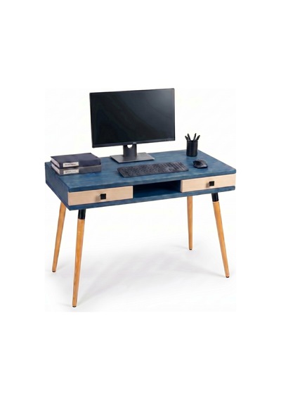 Mobenta Modest Desk: Masif Çalışma & Laptop Masası 2 Çekmece 1 Bölme - 120x60 Ig-bz Mavi-krem Mobenta Modest Desk: Masif Çalışma & Laptop Masası 2 Çekmece 1 Bölme - 120x60 Ig-bz Mavi-krem
