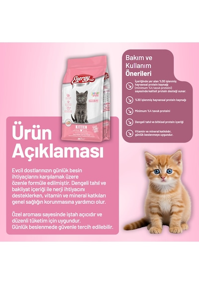 Tavuklu Yavru Kedi Maması 3 Kg - 2 Adet