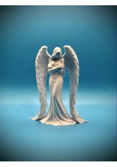 Melek Tasarım Sanat Heykeli / Timid Elegance Serisi / Modern Masaüstü Biblo Ve Zarif Oda Dekoru - Melek Figürlü Hey Diğer