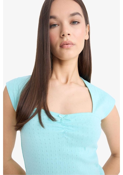 DeFacto Coool Fitted Crop Kısa Kollu Tişört F2238AX25SMTR516