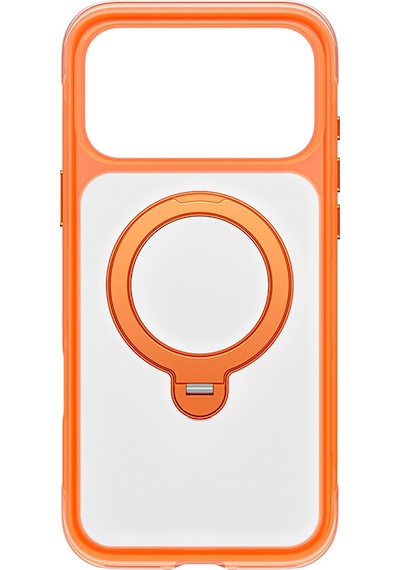 Apple iPhone Uyumlu  17 Pro Max Kılıf Wiwu As-203 Aeroshield Ultra Serisi M-safeli Airbagli Standlı Kapak Turuncu