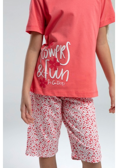 Xo Kids Kız Çocuk Pijama Takım 9-14 Yaş 3612 Nar