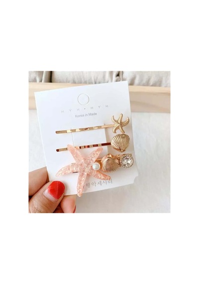 So-much Yeni Sezon Deniz Yıldızlı Metal 3'lü Pens Klips Tel Toka Seti-3 Pembe Set - 255478770 Pembe Set - 255478770 Pembe Set