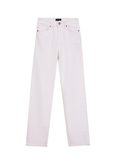 Fabrika Beyaz Kadın Pamuklu Denim Pantolon F5wl-pnt0192