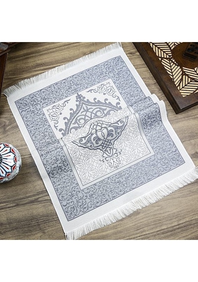 Hediyelik Kuran-ı Kerim, İnci Tesbih, Seccade, Asetat Kutulu 25x18 Cm Mevlid Paketi-lacivert